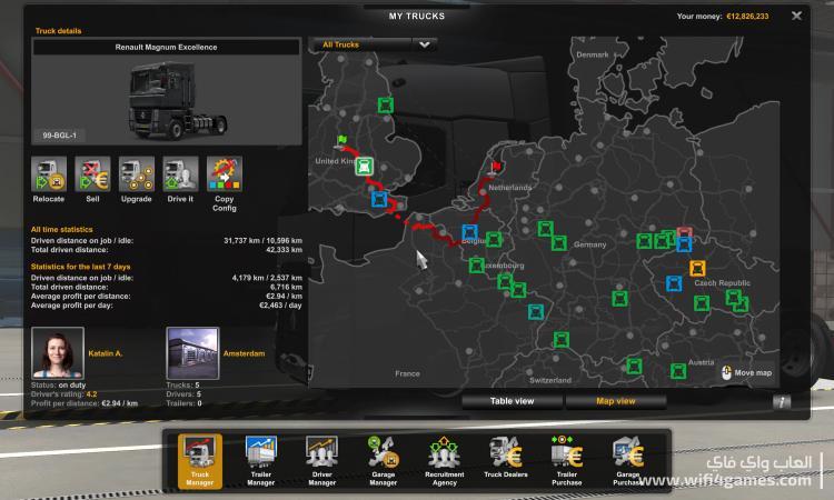 تحميل لعبة الشاحنات Euro Truck Simulator 2 مع جميع الإضافات - Wifi4Games